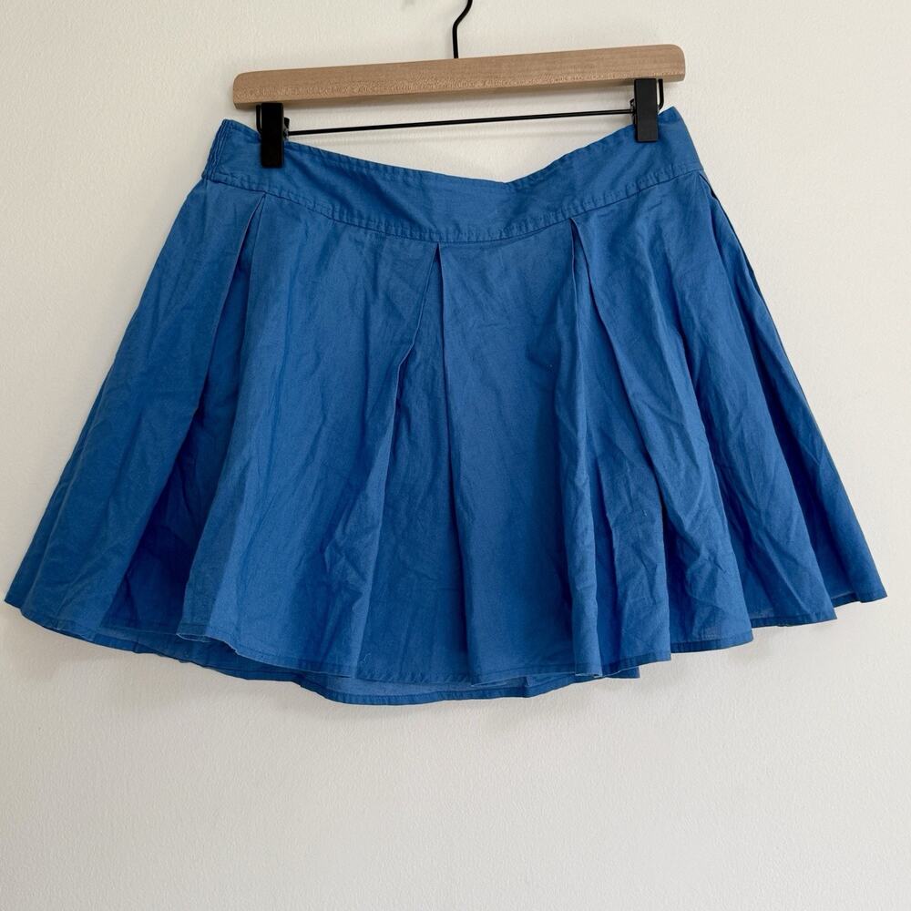 Nordstrom Frenchi Skirt Size M. Ruffle Blue Chambray
